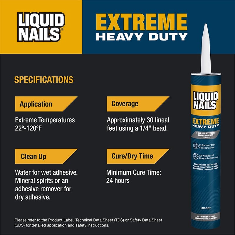 Liquid Nails - 414607 LN-907 Extreme Heavy Duty Construction Adhesive (LN-907) 10 oz - Image 5
